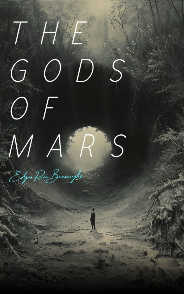 黑白色奇幻洞口照片科幻小说书籍封面